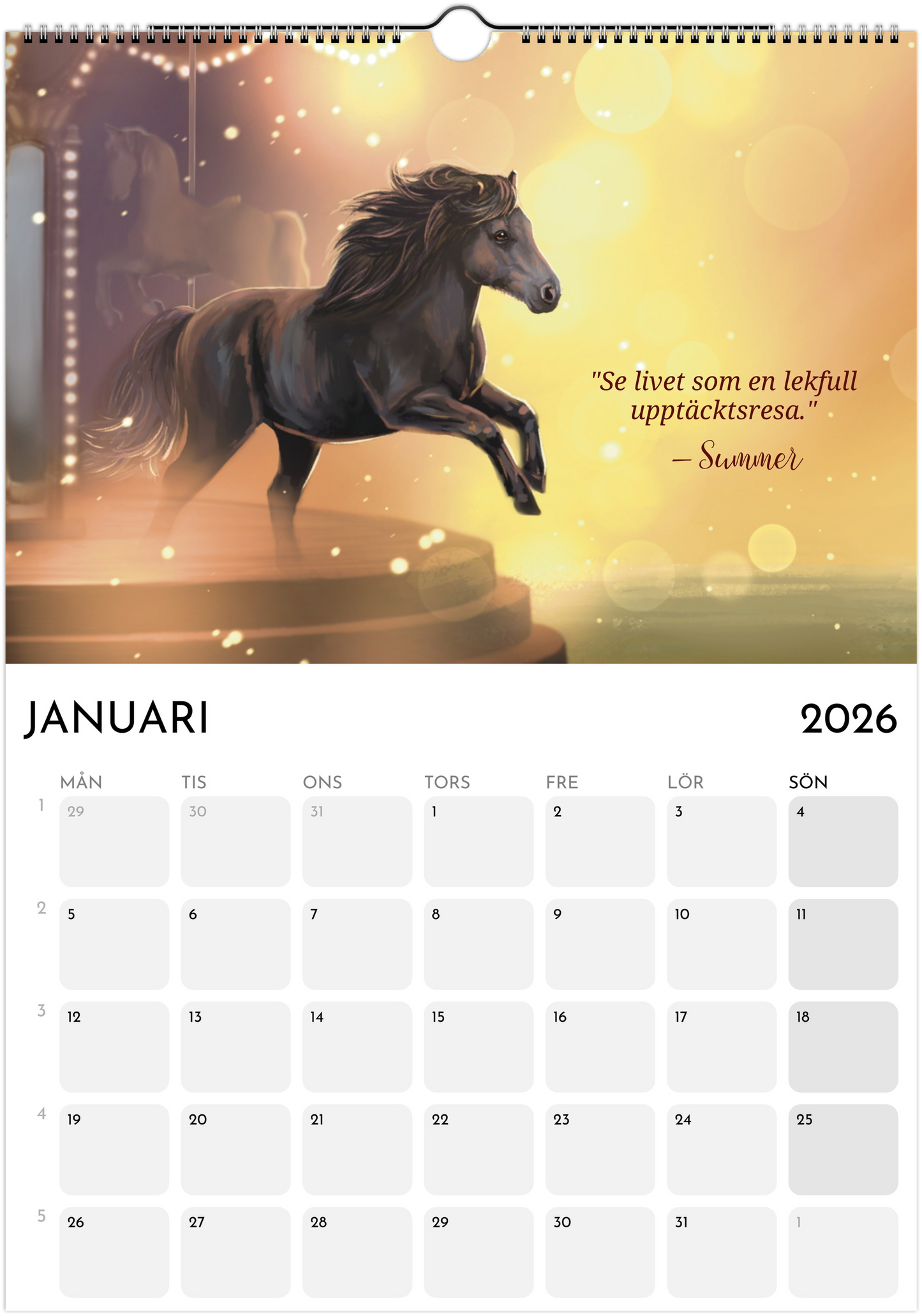 2026 kalender - Messages from the Horses
