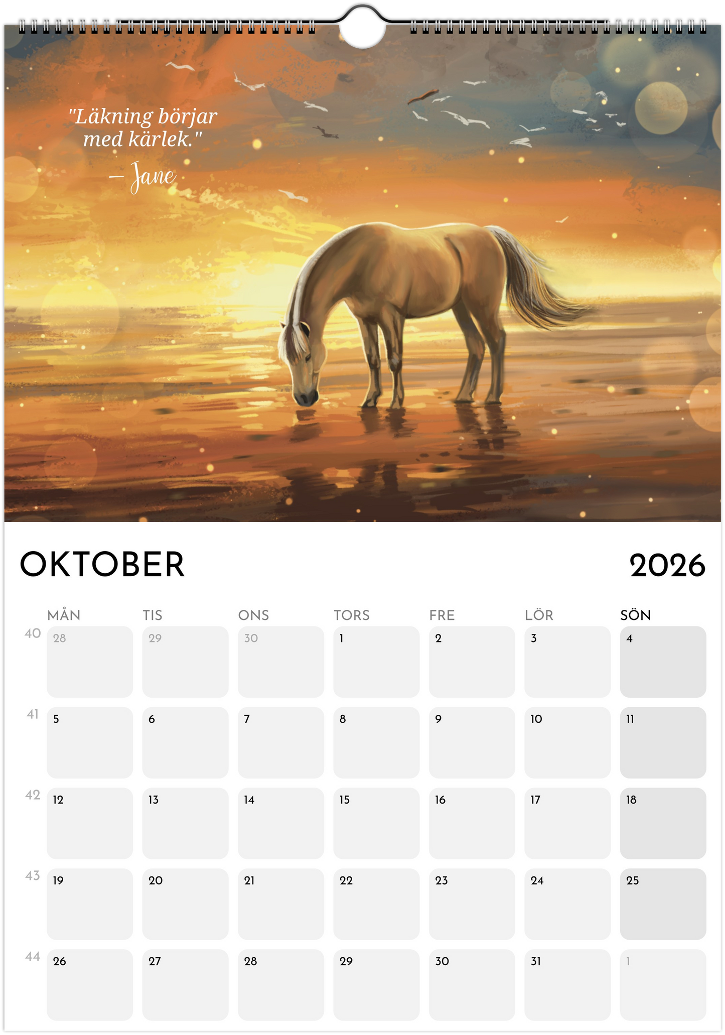 2026 kalender - Messages from the Horses