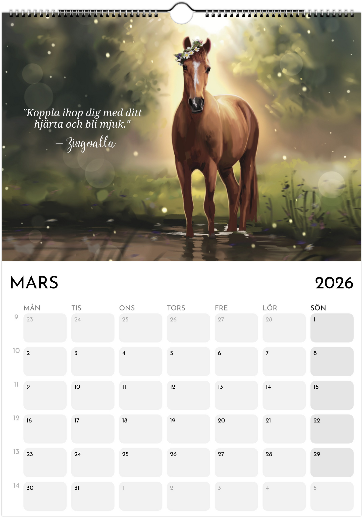 2026 kalender - Messages from the Horses