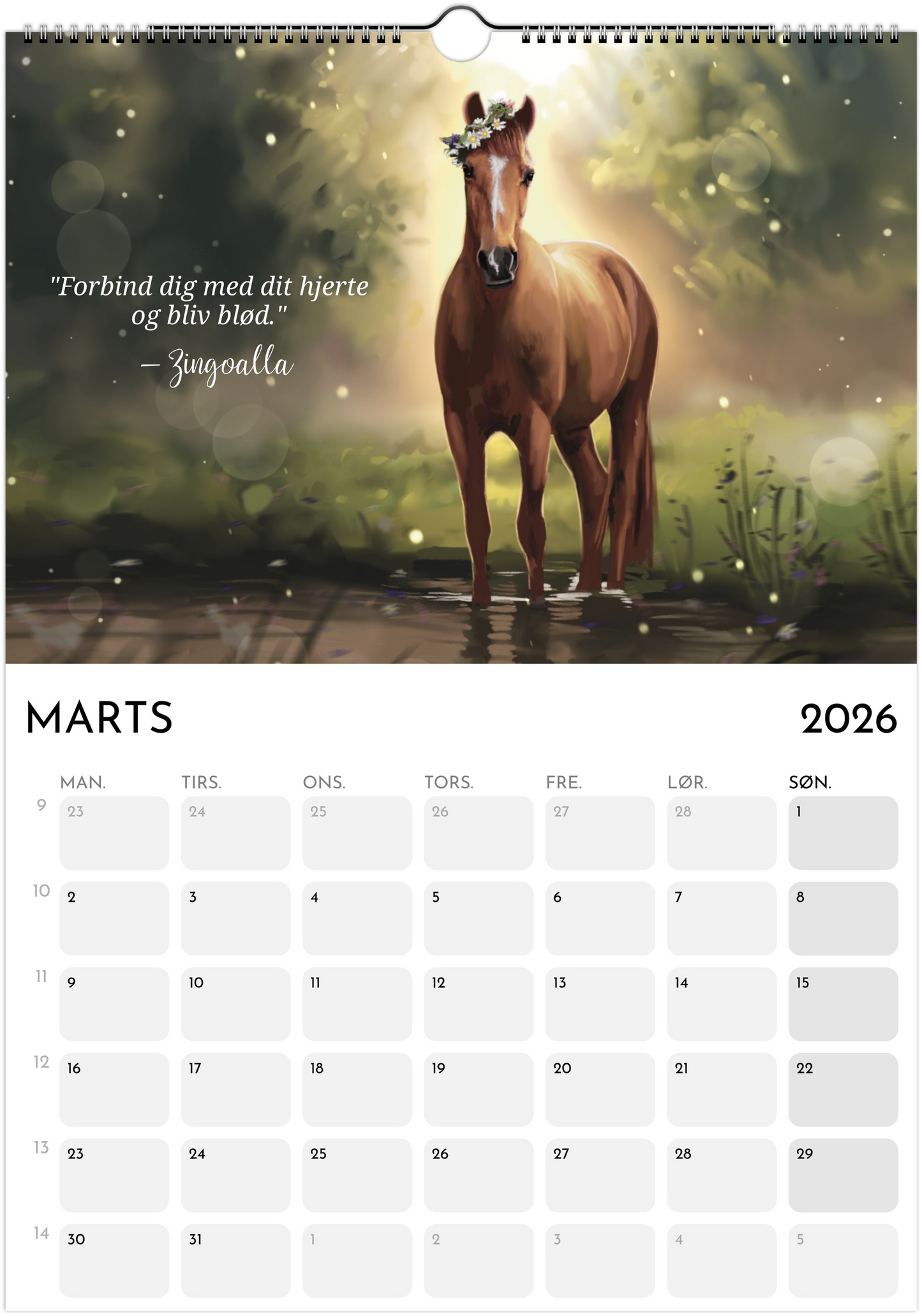 2026 kalender - Messages from the Horses