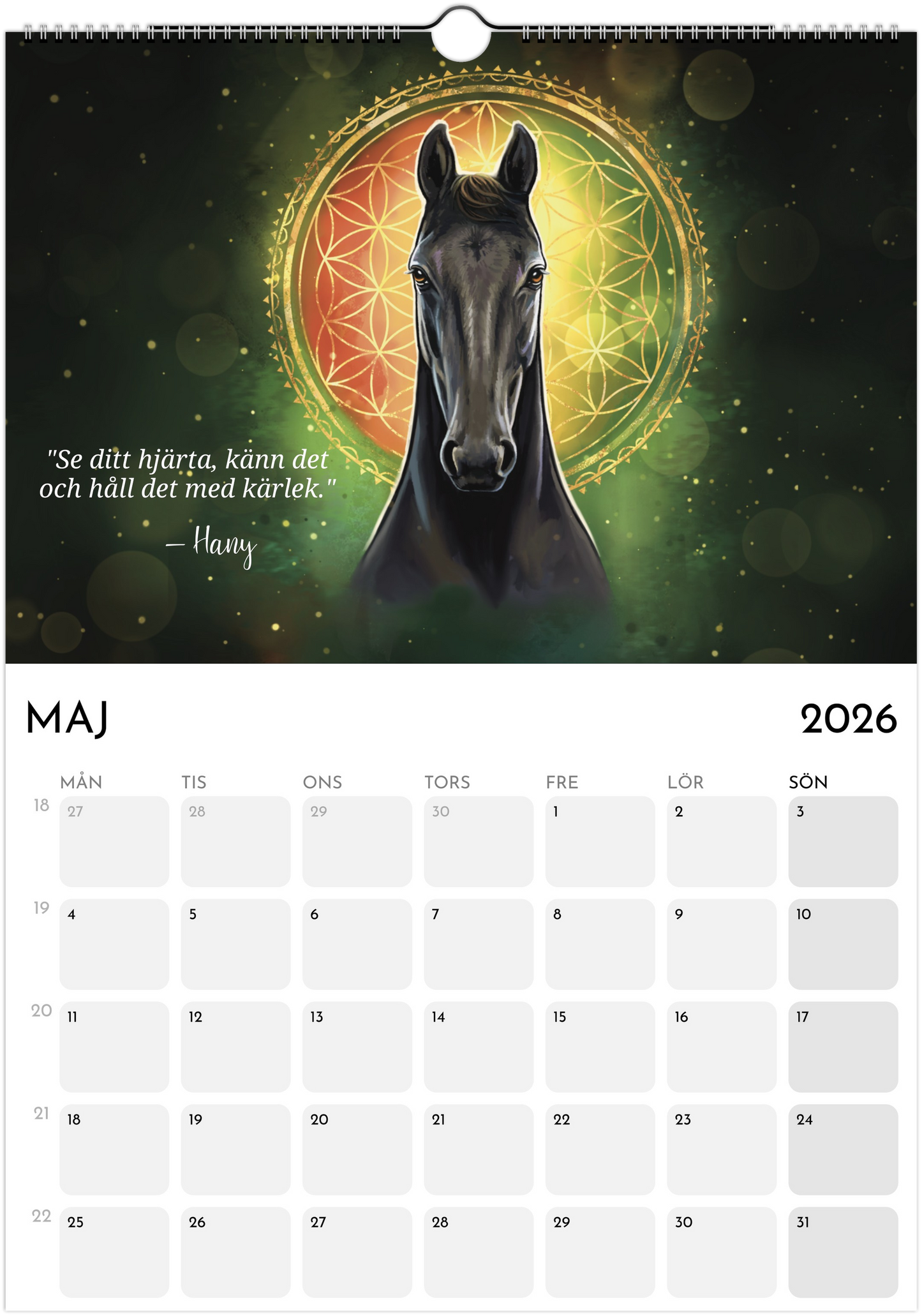 2026 kalender - Messages from the Horses