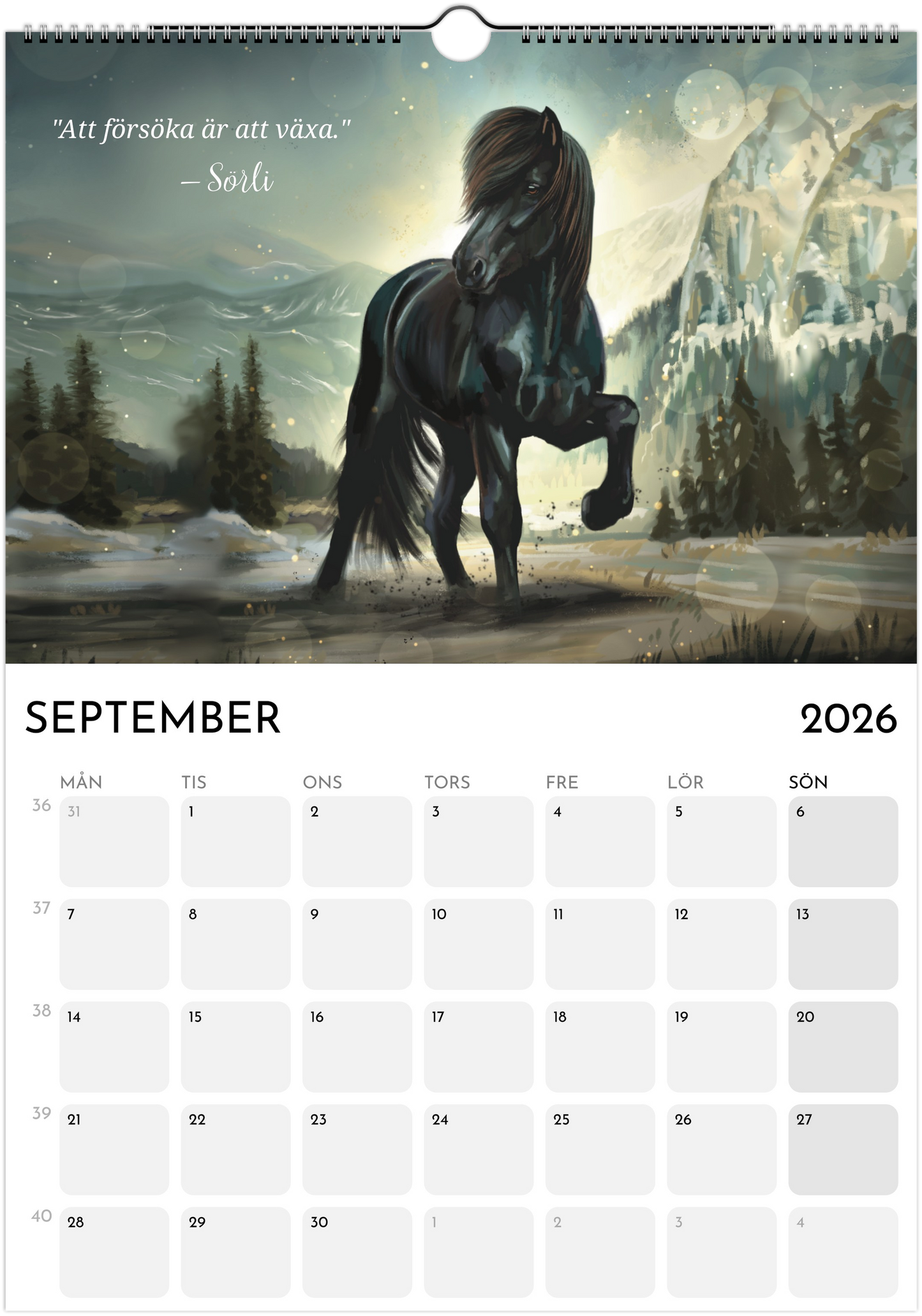 2026 kalender - Messages from the Horses